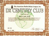 ARRL DXCC
                                                          Award