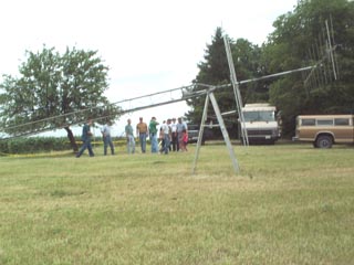 6 and 2 Meter antenna tower ready to go up