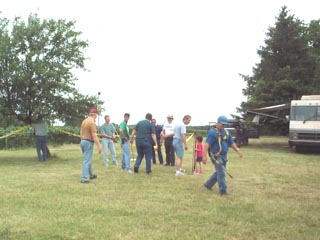 Readying the guy wires