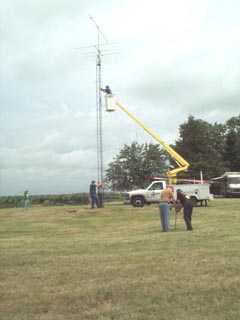 The tower is up!