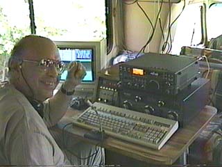 Howard AK9F operating from his motor home.
