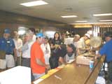 Crowd at the prize drum