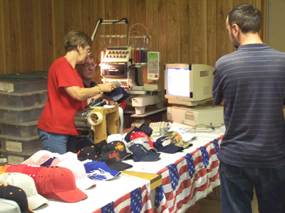 Indoor vendor, hat maker