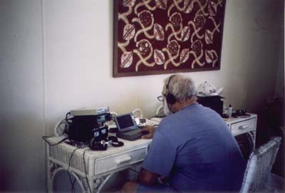 Charlie W0YG operating RTTY on Cocos