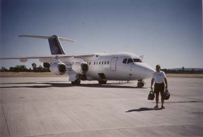 Airport runway on Christmas