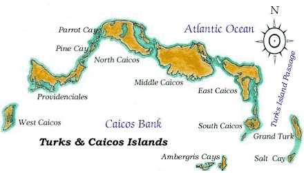 Map of the Turks and Caicos Islands chain