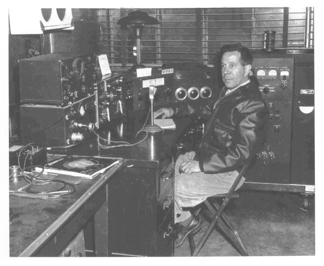 Dell Koerner W9NKR ham station at
        Koerner Air Field in the 1940's
